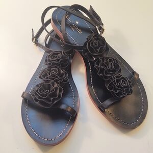 KATE SPADE New York Black Caryl Rosette Sandal Size 9.5
